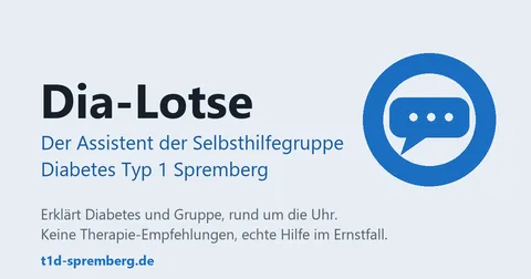 Vorschaubild der Selbsthilfegruppe Diabetes Typ 1 Spremberg mit blauem Kreis-Symbol